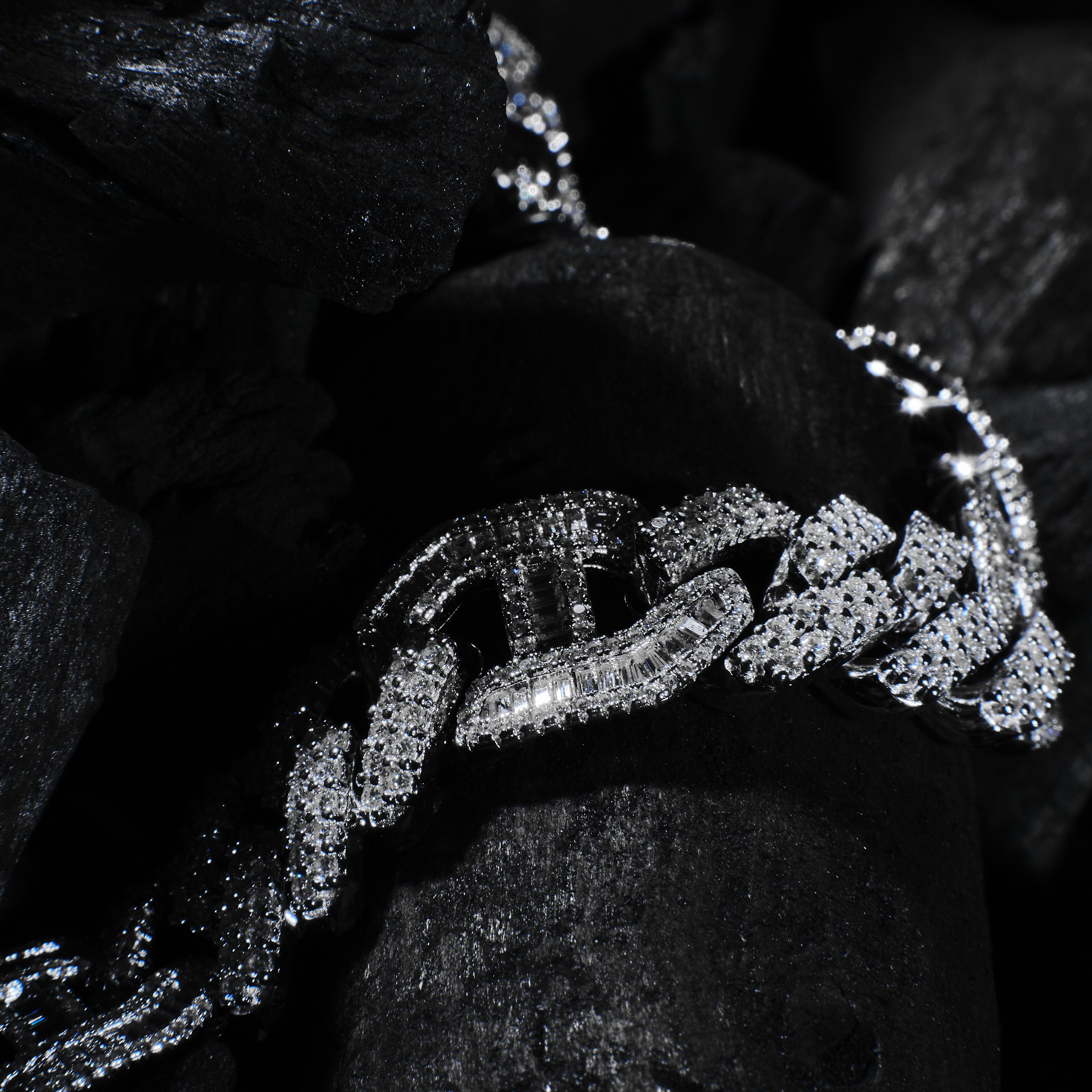 15MM Baguette Miami Cuban Diamond Necklace