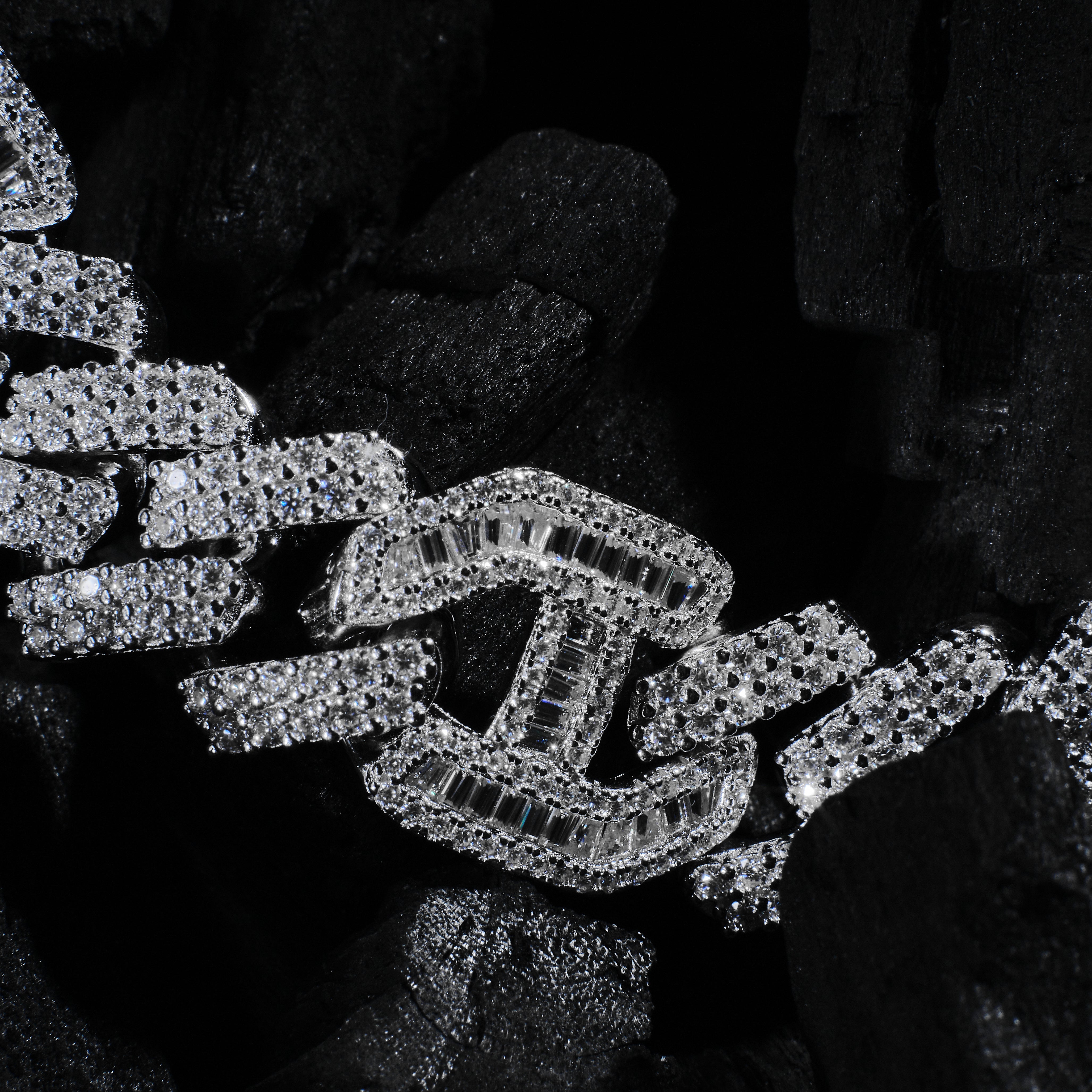 15MM Baguette Miami Cuban Diamond Necklace