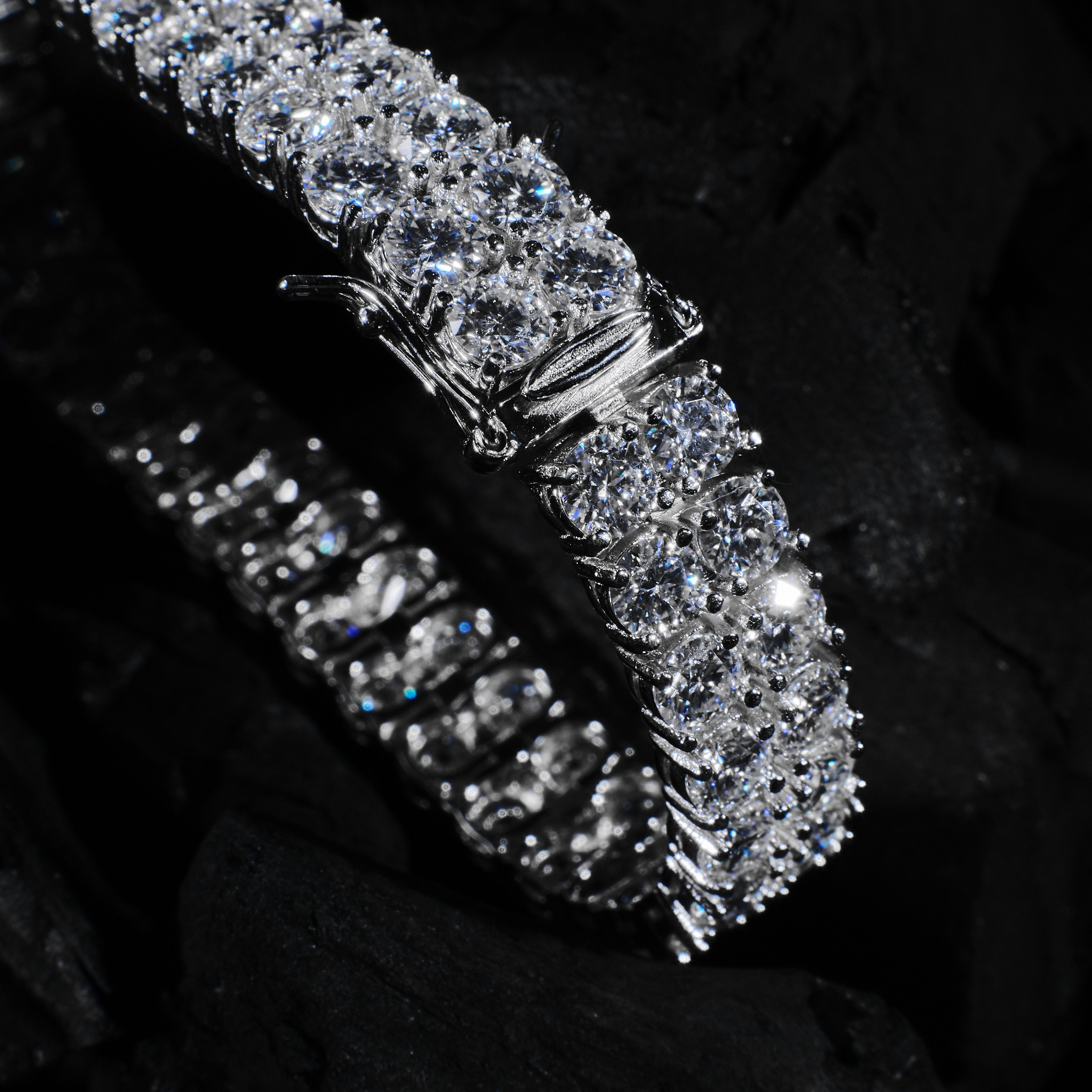 6.7MM Iced Double Stack Tennis Bracelet