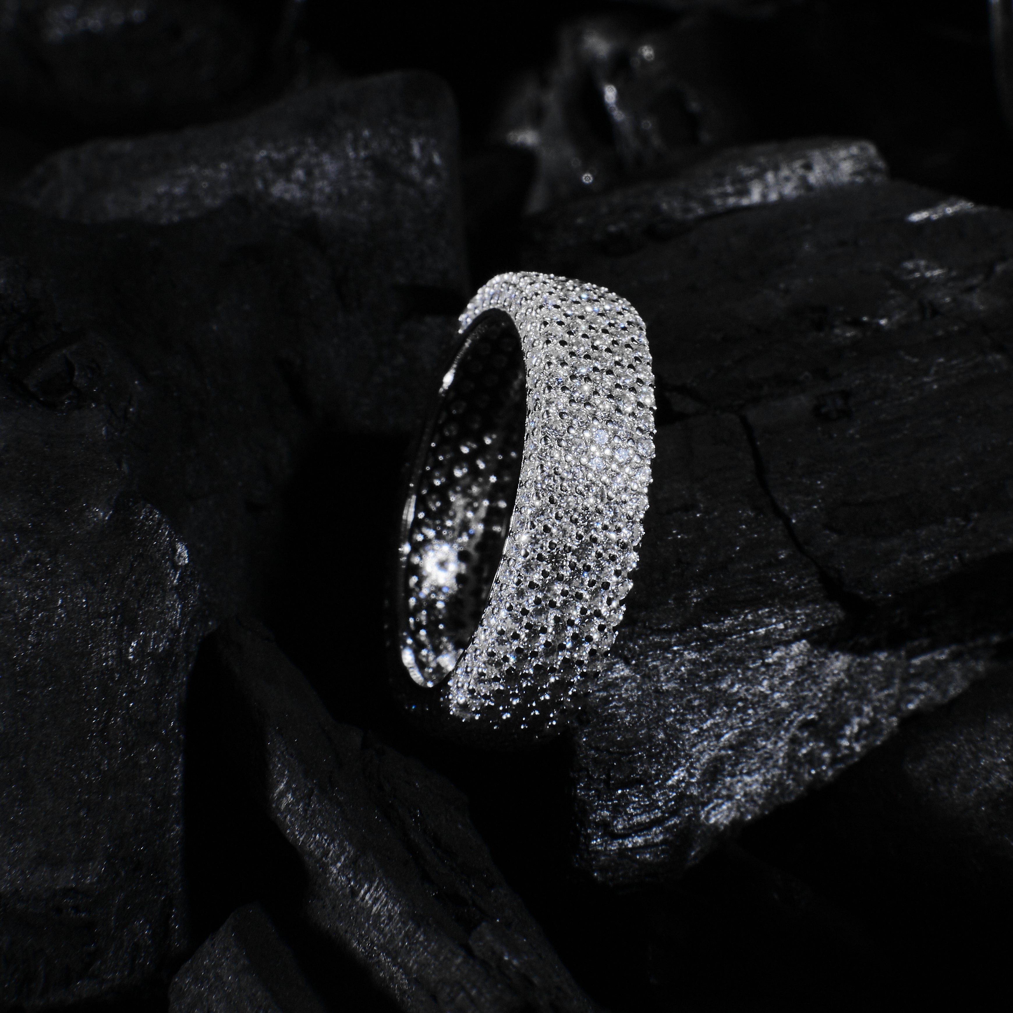 Iced Infinity Band Ring